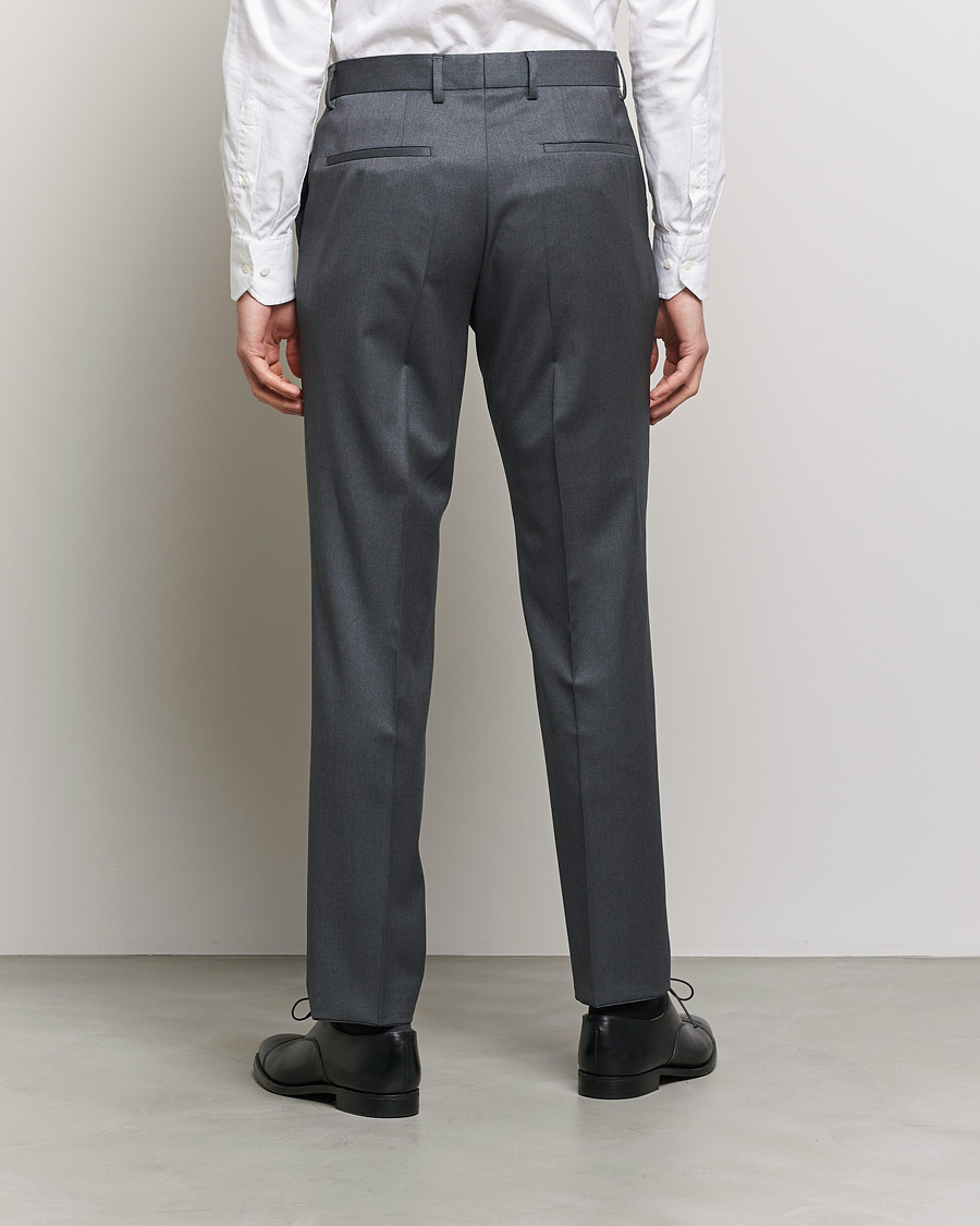 Herre | Bukser | BOSS BLACK | Genius Slim Fit Wool Trousers Dark Grey