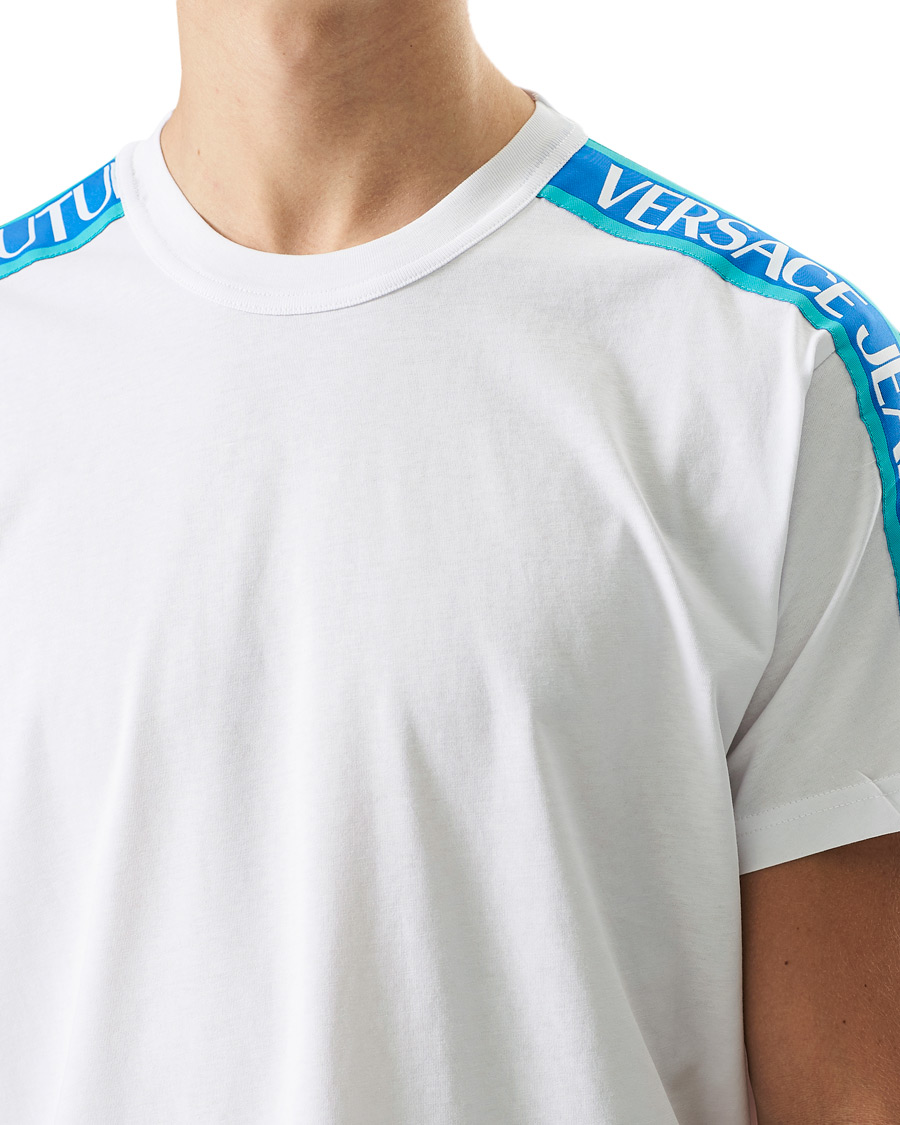 Herre | T-Shirts | Versace Jeans Couture | Tape Logo T-Shirt White