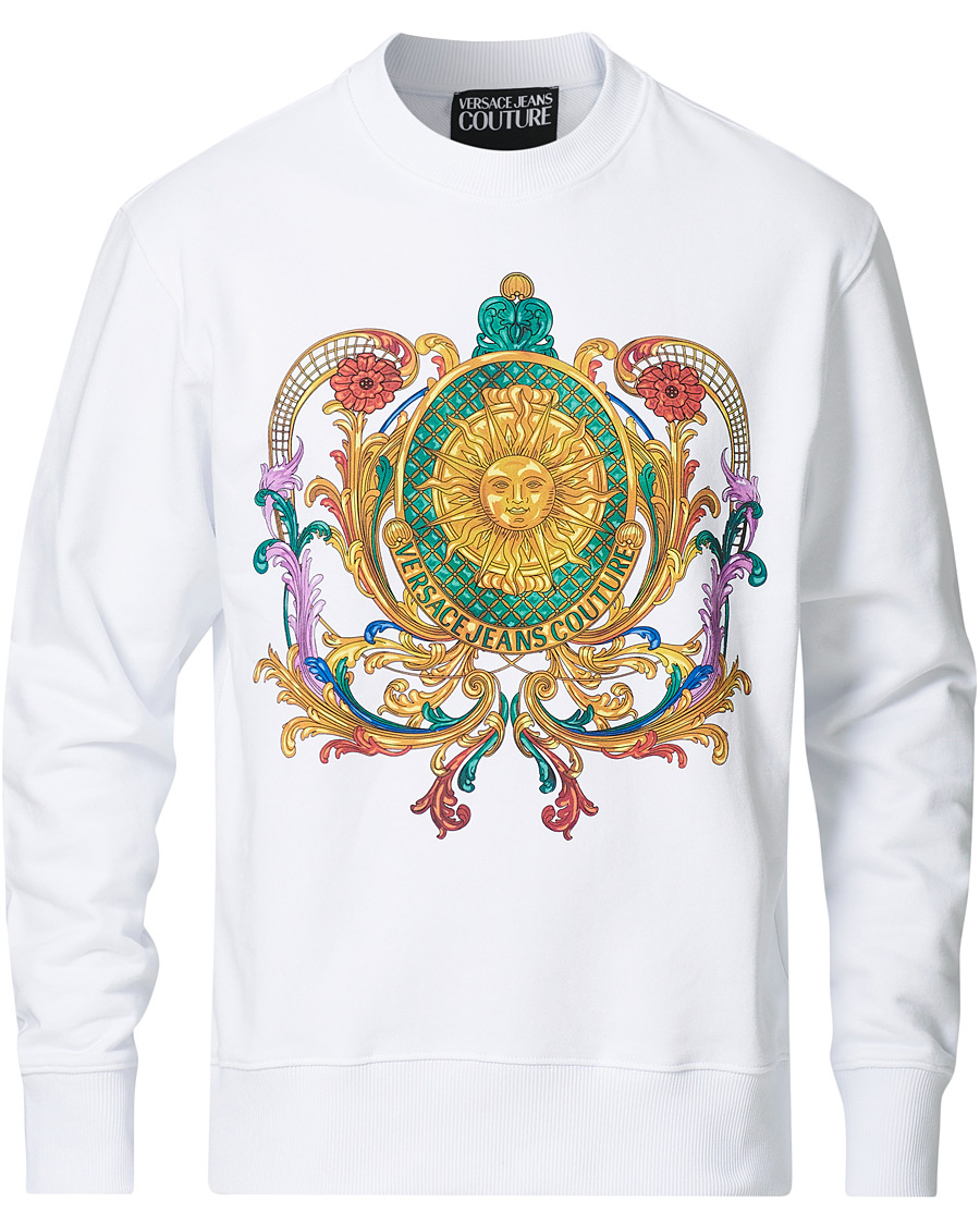 Herre | Gensere | Versace Jeans Couture | Baroque Print Sweatshirt White