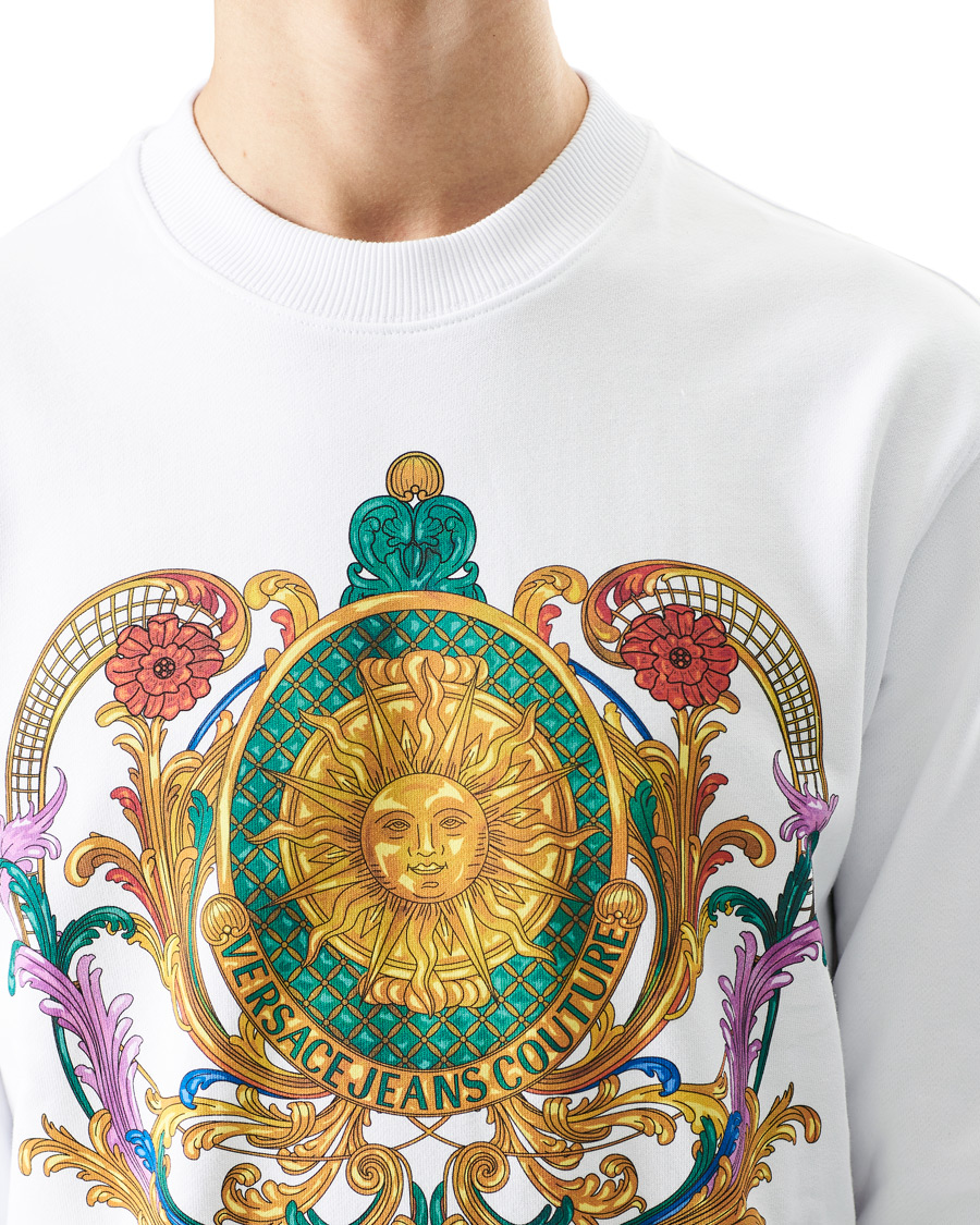Herre | Gensere | Versace Jeans Couture | Baroque Print Sweatshirt White