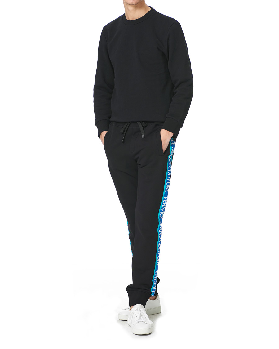 Herre | Bukser | Versace Jeans Couture | Tape Logo Sweatpants Black