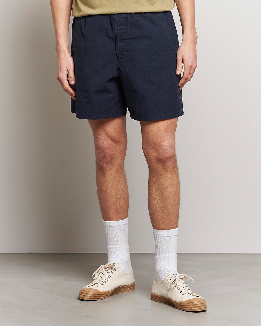 Herre | Chinosshorts | Barbour White Label | Dillon Cotton Drawstring Shorts Navy
