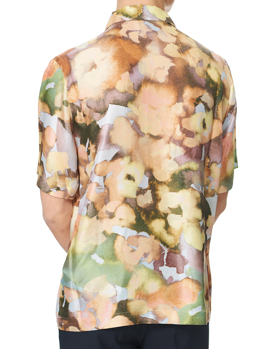 Herre | Skjorter | Nanushka | Twill Silk Camp Collar Shirt Watercolor