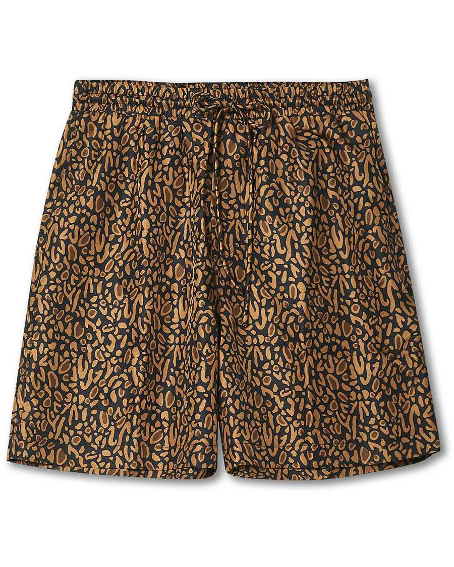 Herre | Shorts | Nanushka | Printed Silk Drawstring Shorts Brown