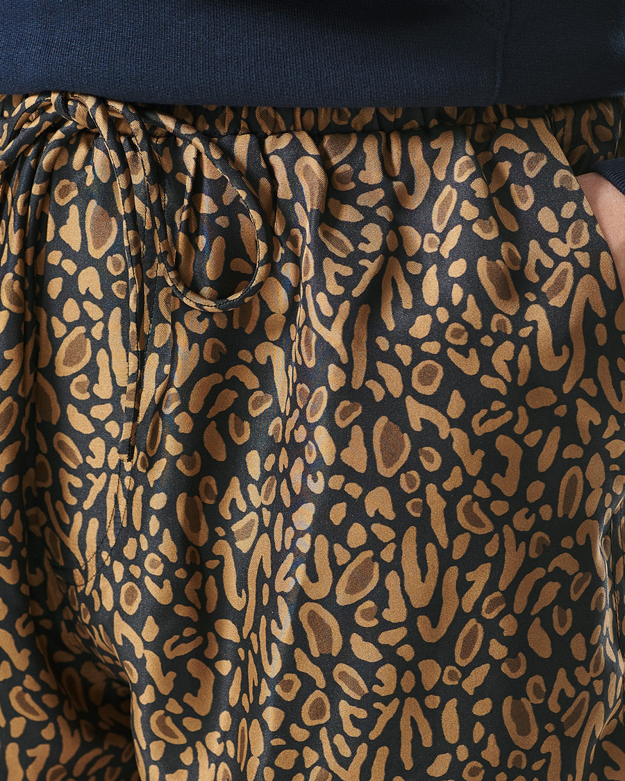 Herre | Shorts | Nanushka | Printed Silk Drawstring Shorts Brown