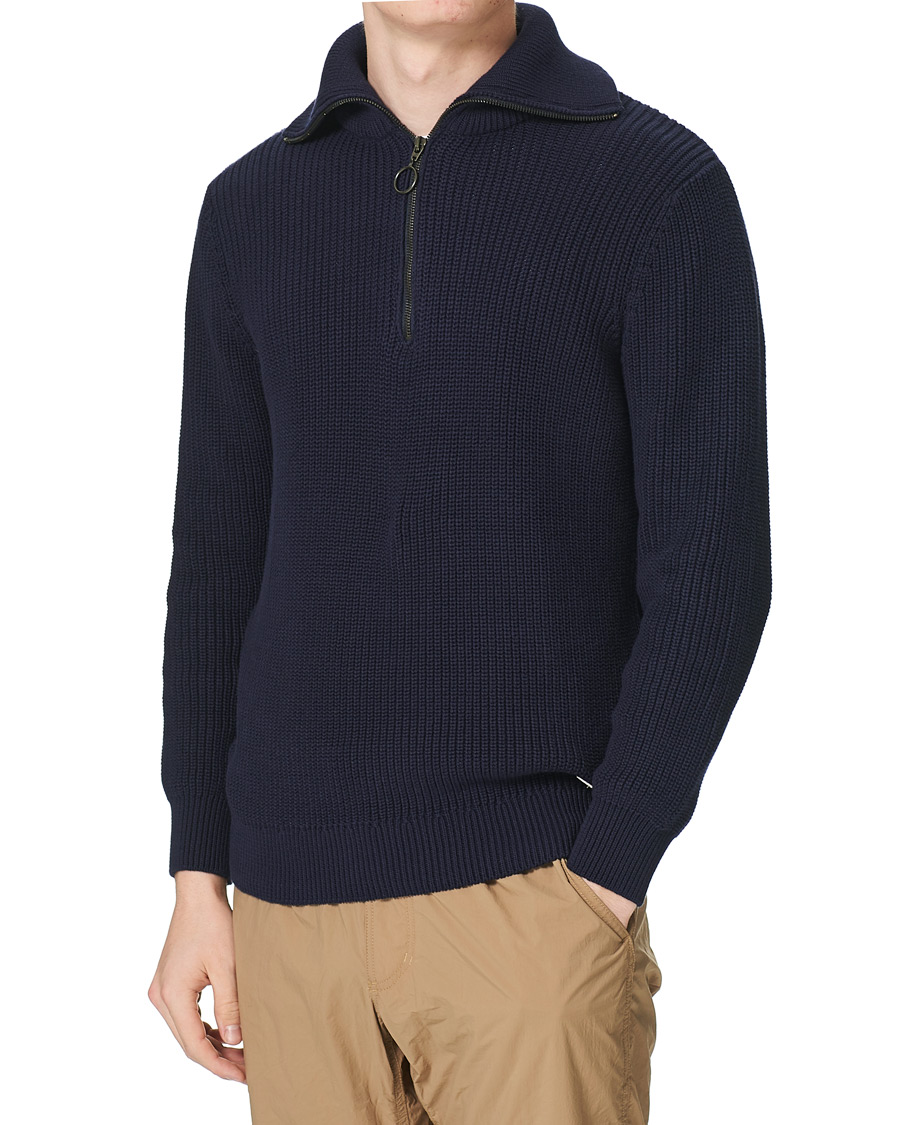 Herre | Gensere | Armor-lux | Pull Camionneur Half Zip Sweater Navire