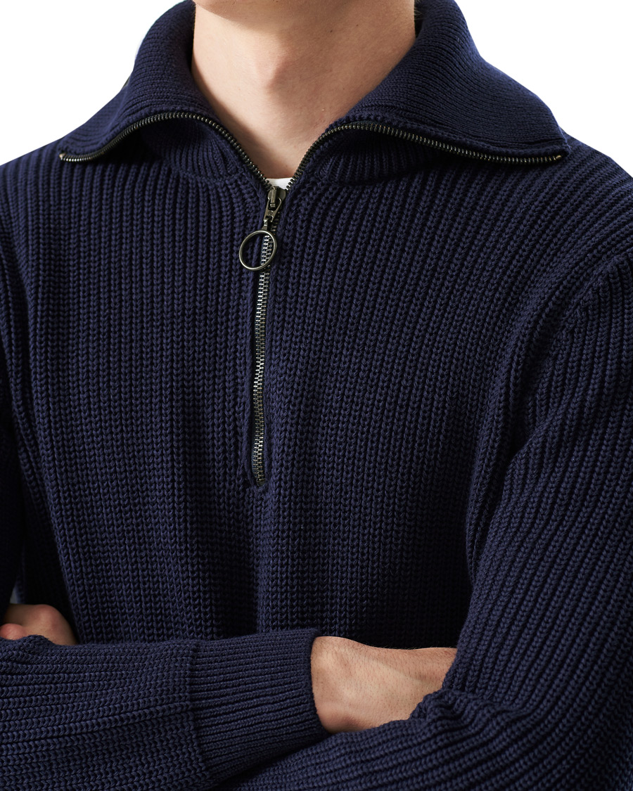 Herre | Gensere | Armor-lux | Pull Camionneur Half Zip Sweater Navire