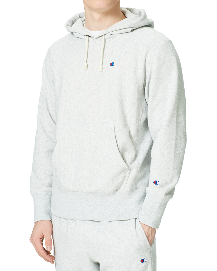 Herre | Gensere | Champion | Reverse Weave Soft Fleece Hood Gray Melange