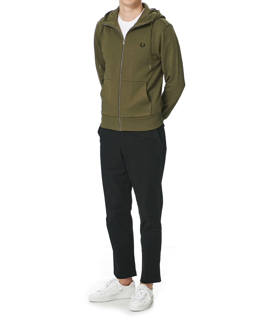Herre | Gensere | Fred Perry | Hooded Zip Sweatshirt Military Green
