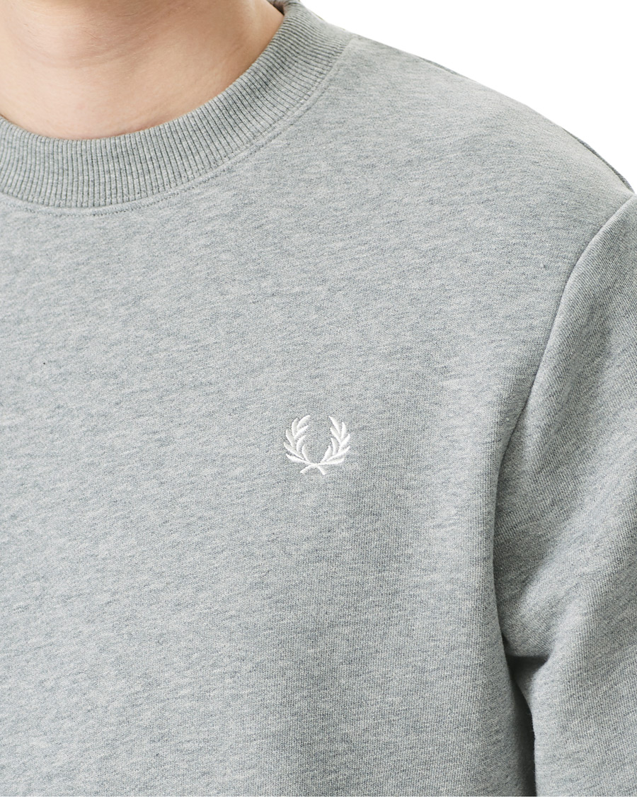 Herre | Gensere | Fred Perry | Crew Neck Sweatshirt Grey Melange