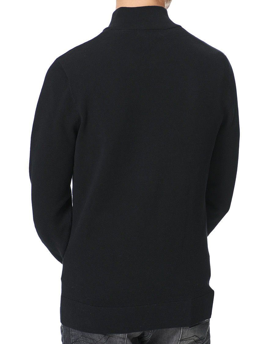 Herre | Gensere | Fred Perry | Pique Texture Half Zip Jumper Black