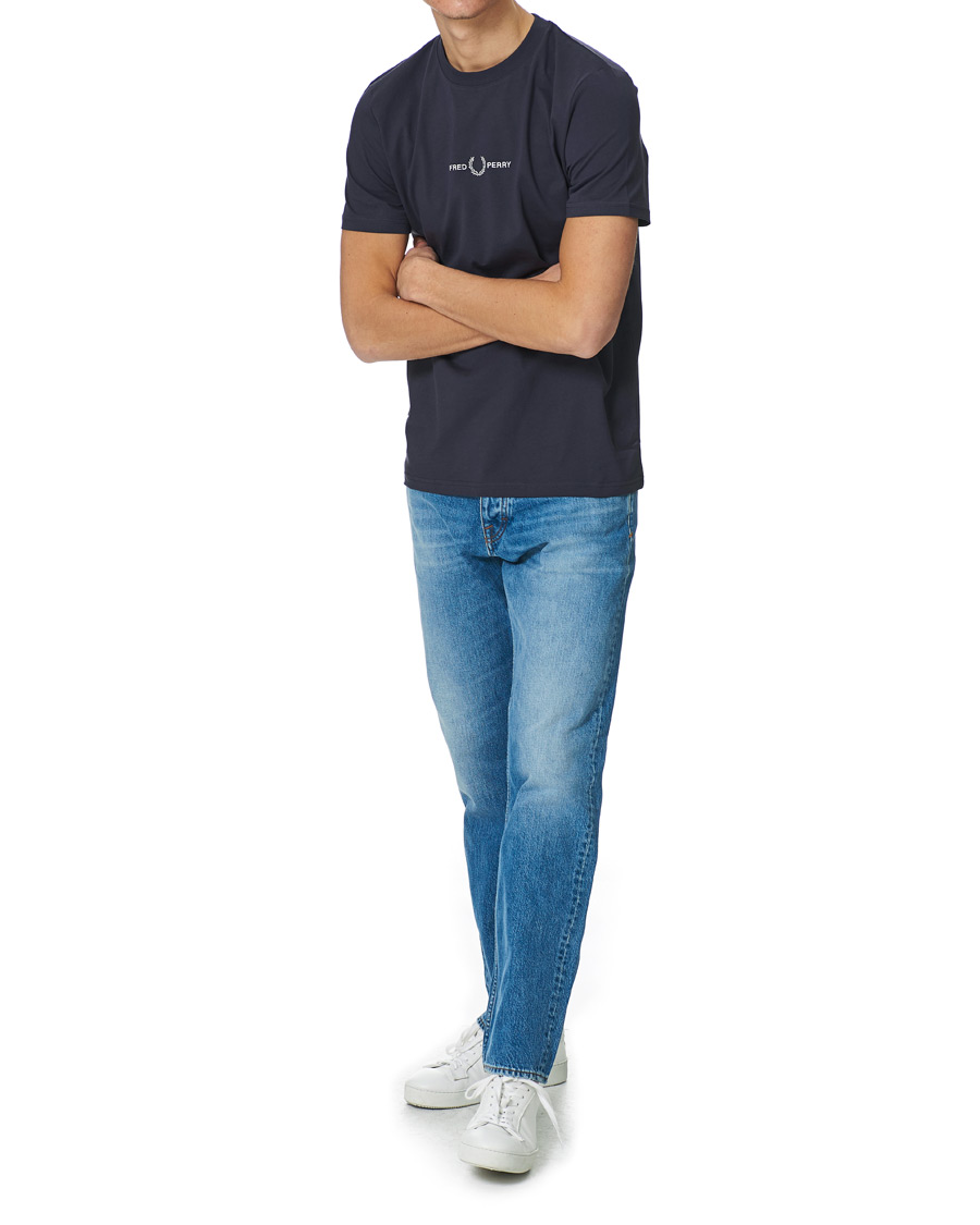 Herre | T-Shirts | Fred Perry | Embroidered T-Shirt Dark Graphite