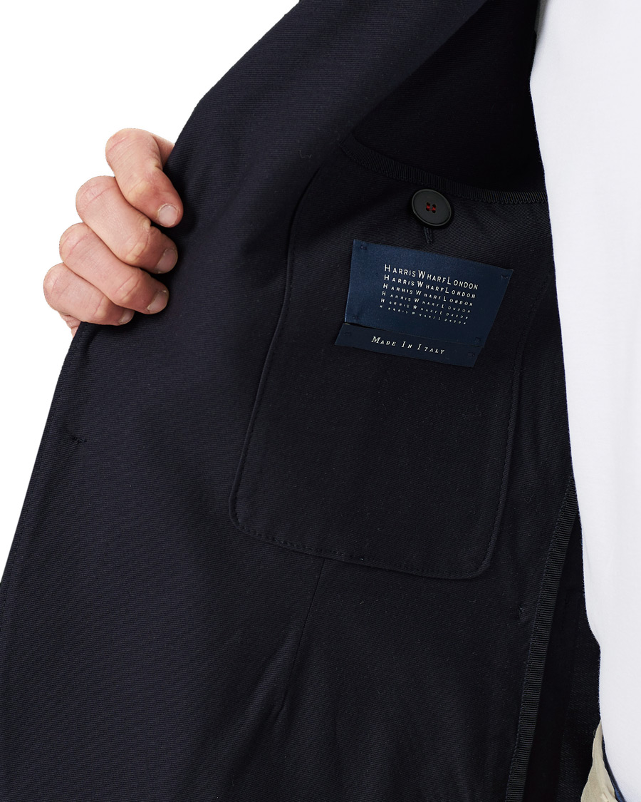 Herre | Dressjakker | Harris Wharf London | Cotton Twill Blazer Dark Blue