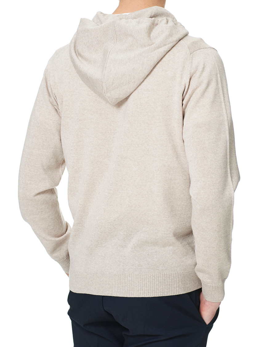 Herre | Gensere | Stenströms | Merino Full Zip Hoodie Beige