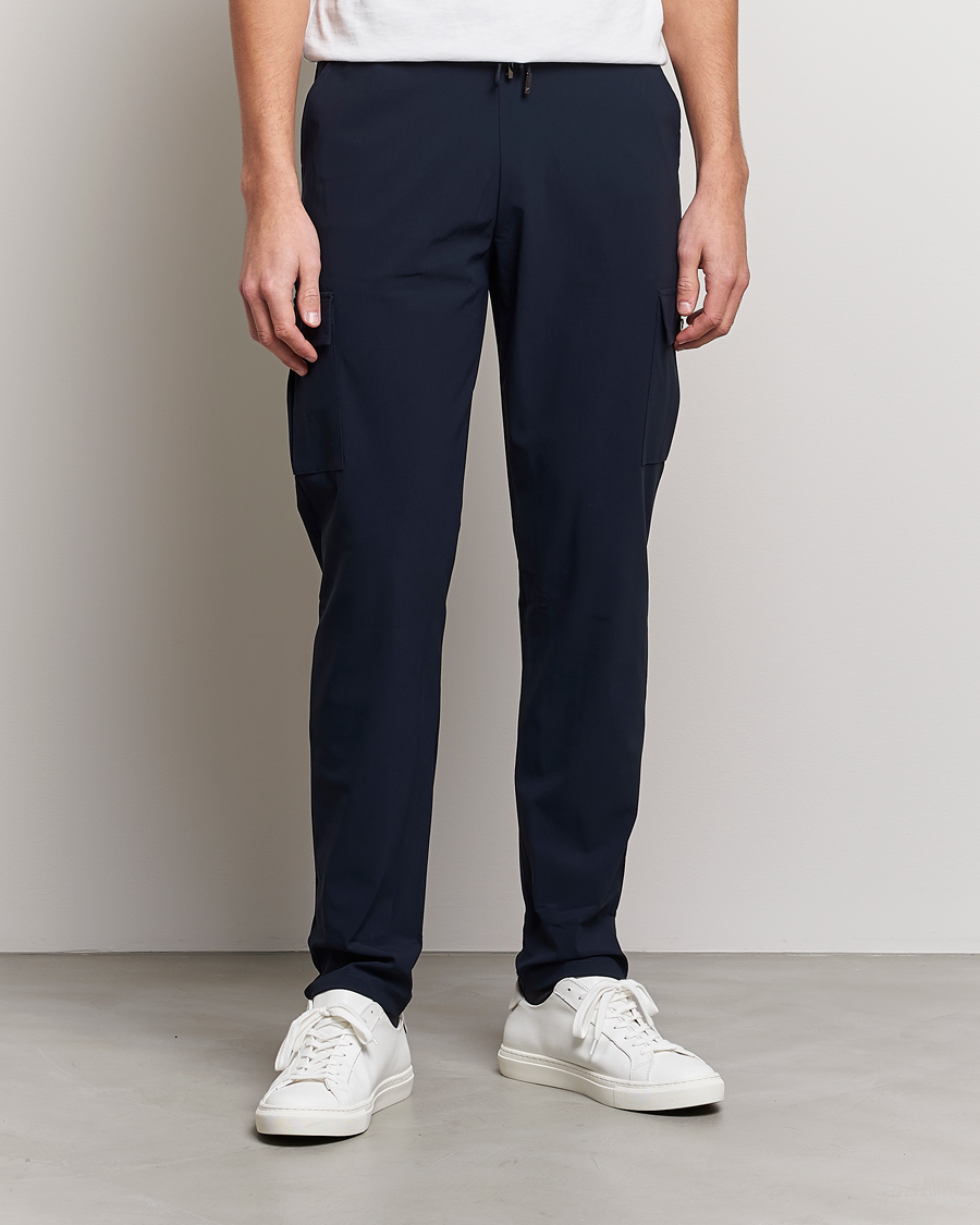 Herre |  | Stenströms | Active Jersey Leisure Cargo Pants Navy