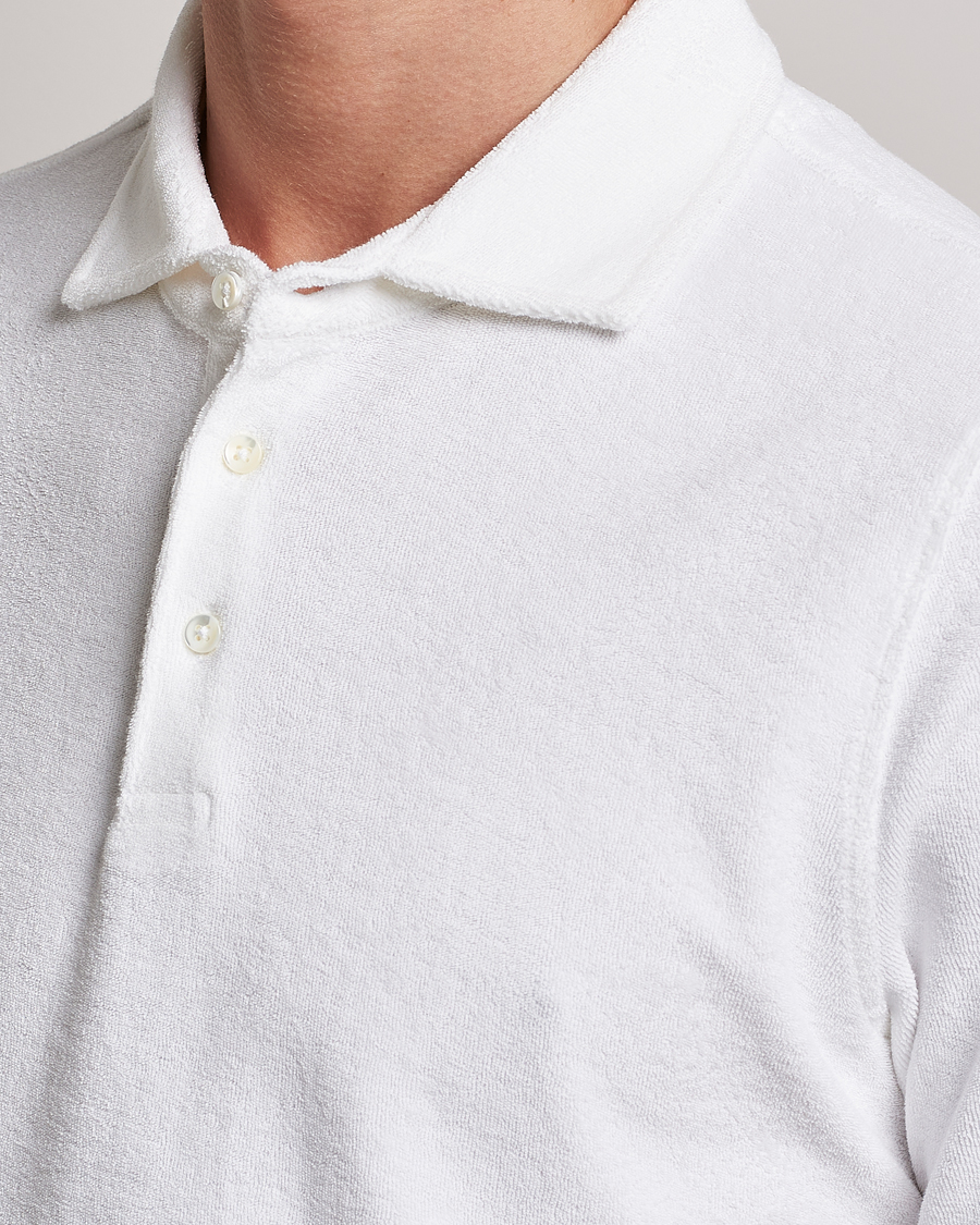 Herre | Pikéer | Stenströms | Terry Cotton Poloshirt White