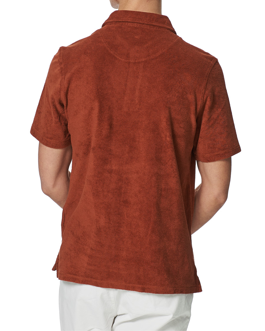 Herre | Pikéer | Stenströms | Towelling Cotton Poloshirt Rust