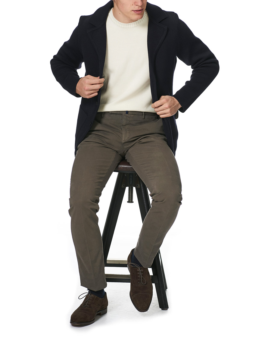Herre | Dressjakker | Stenströms | Milano Knitted Merino Blazer Navy
