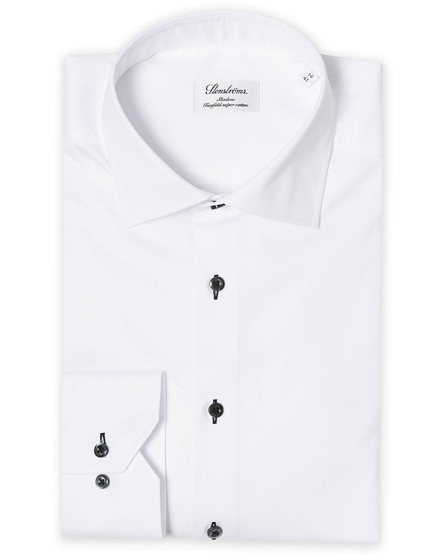 Herre | Skjorter | Stenströms | Slimline Cut Away Shirt White