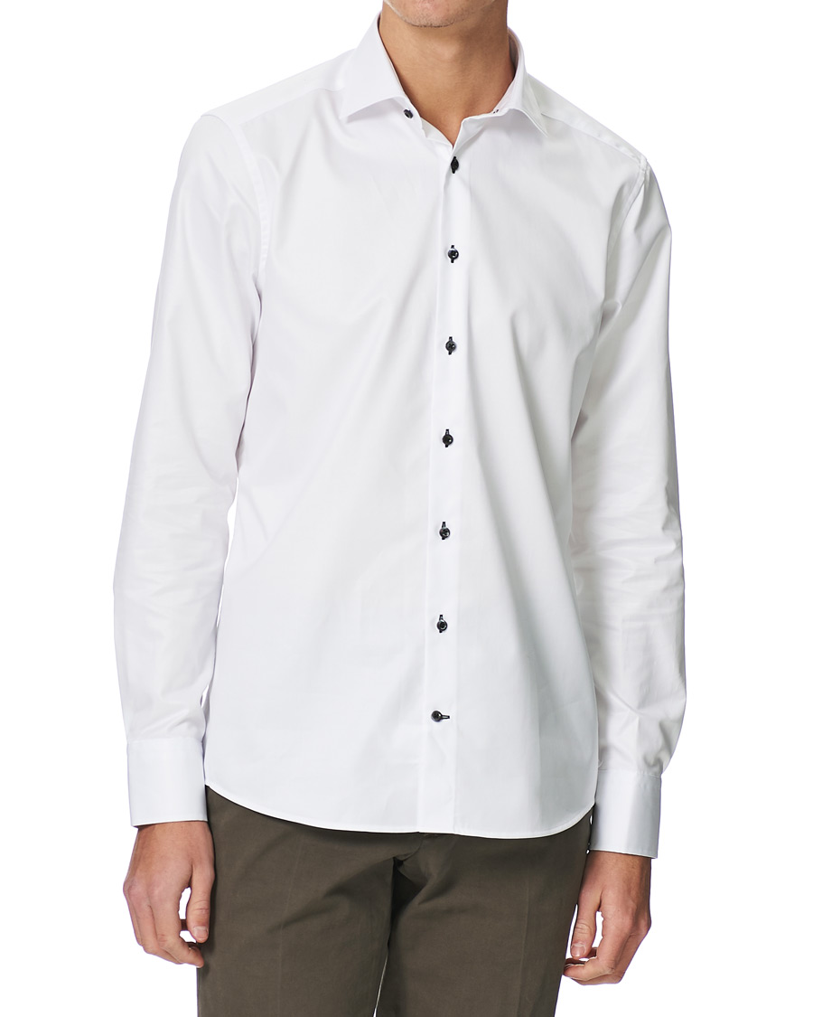 Herre | Skjorter | Stenströms | Slimline Cut Away Shirt White