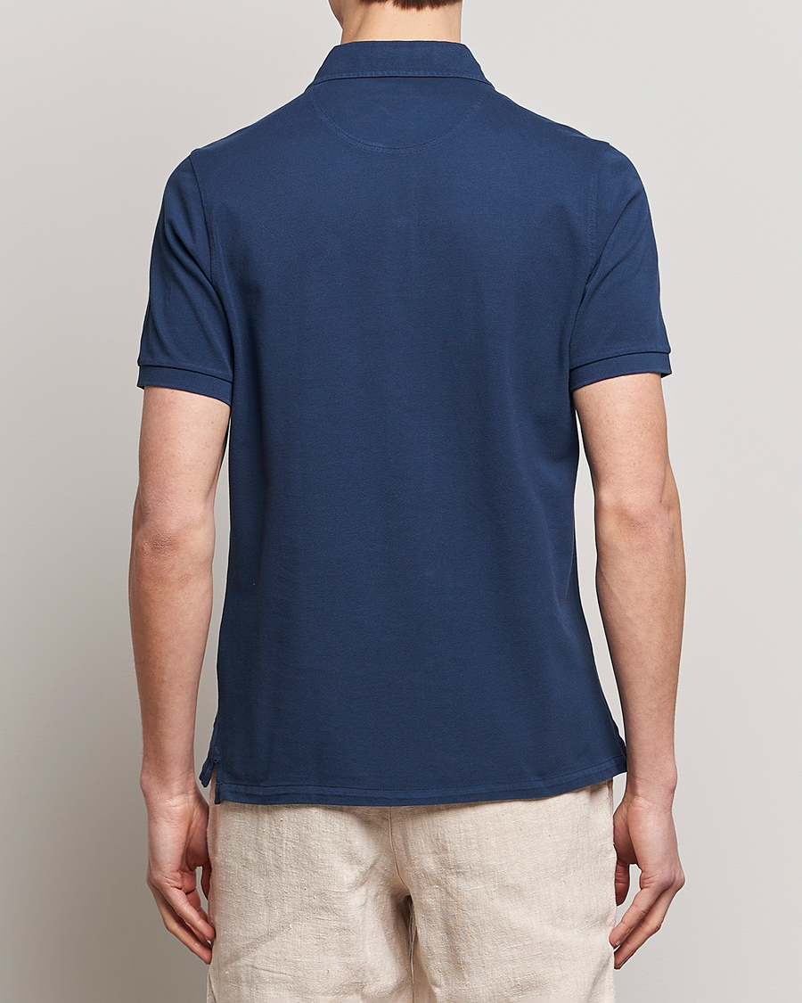 Herre | Pikéer | Stenströms | Pigment Dyed Cotton Polo Shirt Navy