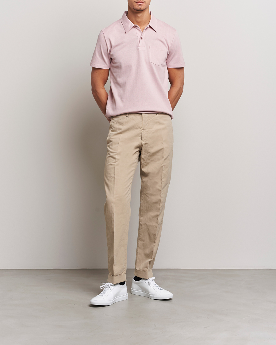 Herre | Pikéer | Sunspel | Riviera Polo Shirt Shell Pink