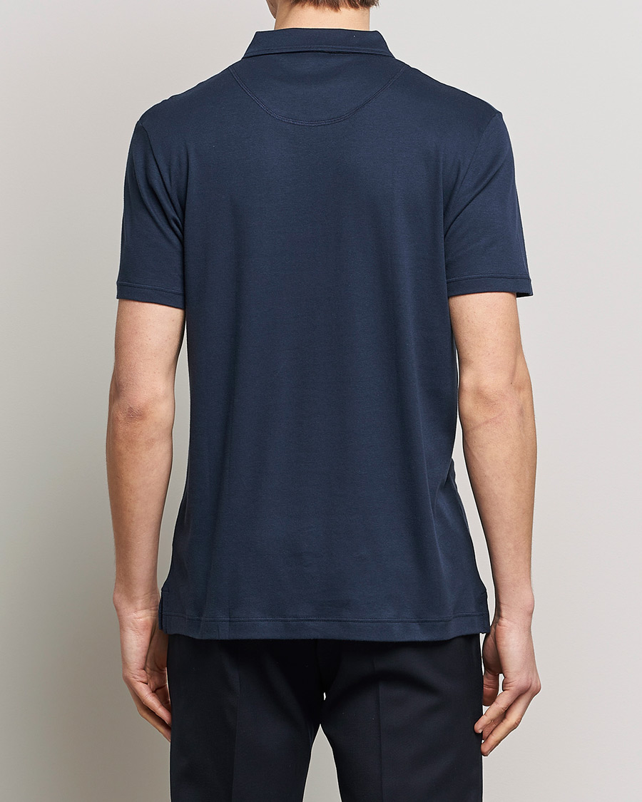 Herre | Pikéer | Sunspel | Sea Island Jersey Riviera Polo Navy