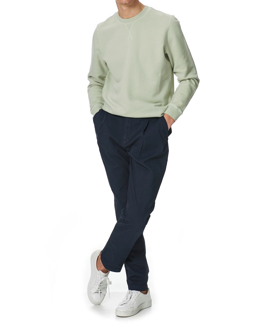 Herre | Bukser | Sunspel | Cotton Relaxed Fit Trousers Navy