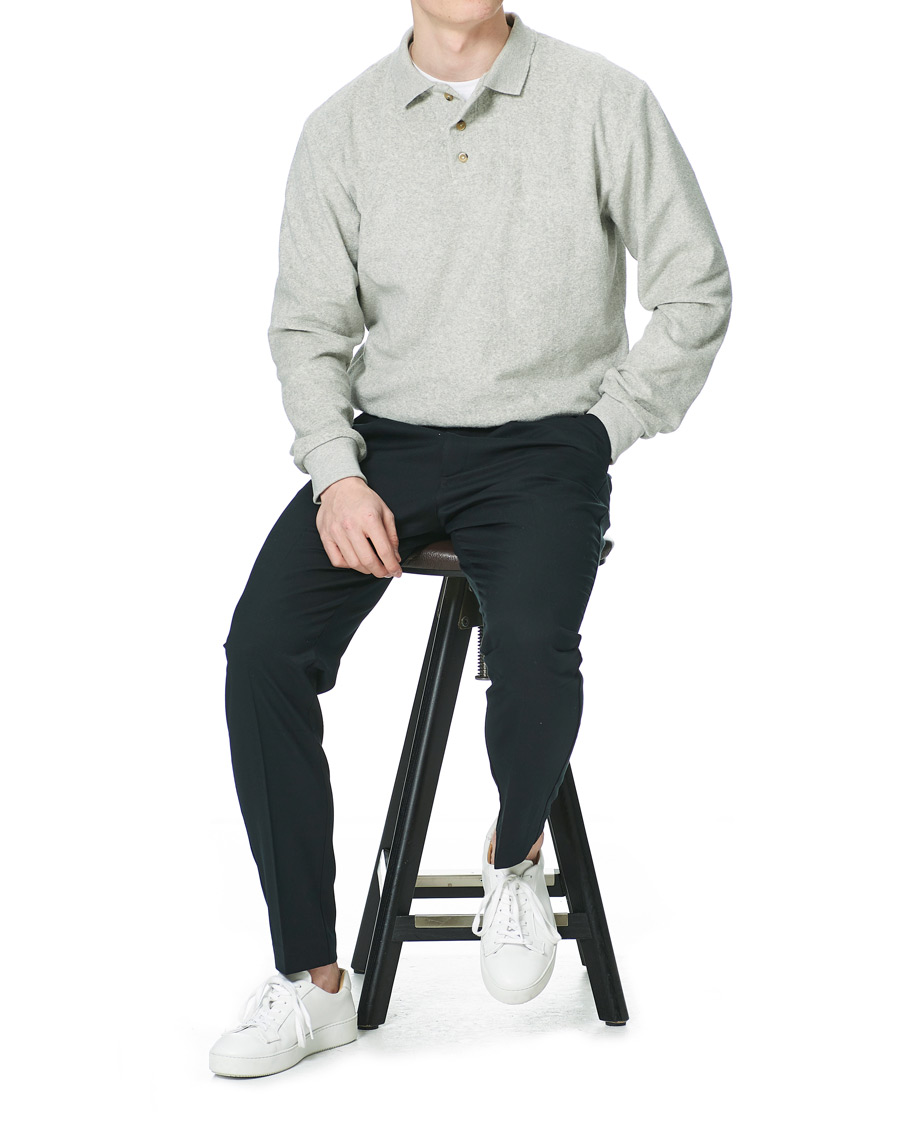 Herre | Gensere | Howlin' | Long Sleeve Terry Polo Grey