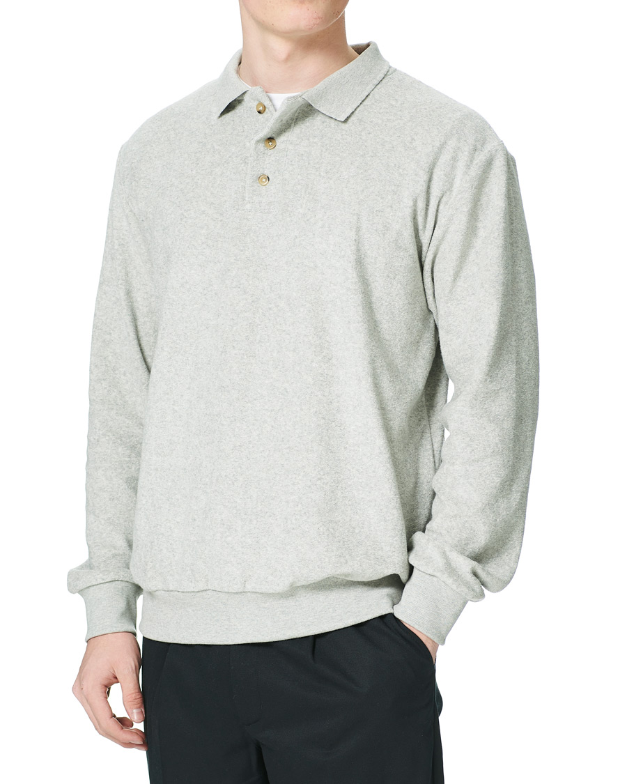 Herre | Gensere | Howlin' | Long Sleeve Terry Polo Grey