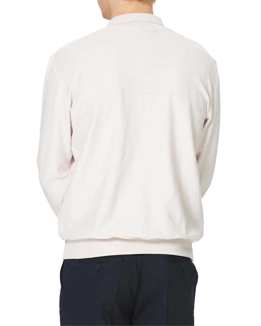 Herre | Gensere | Howlin' | Long Sleeve Terry Polo White Sand