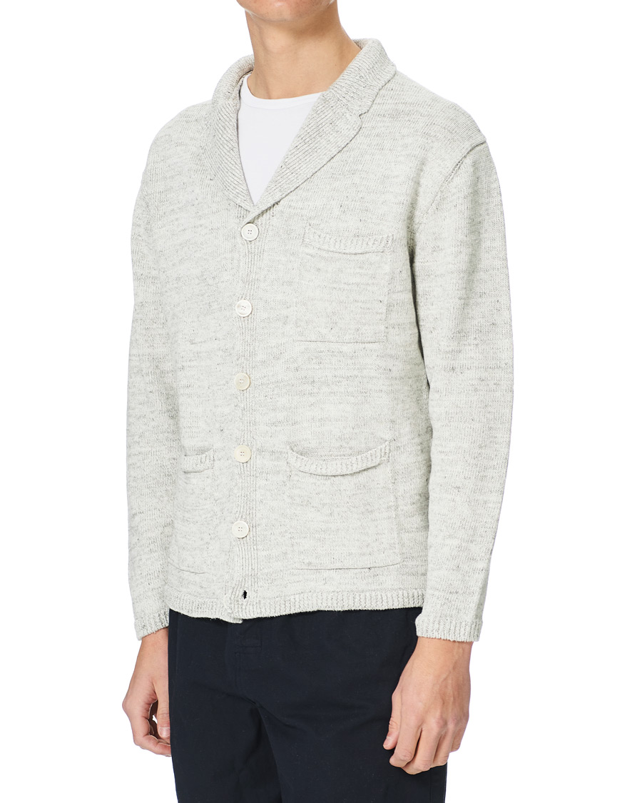 Herre | Gensere | Inis Meáin | Washed Linen Pub Jacket Papyrus