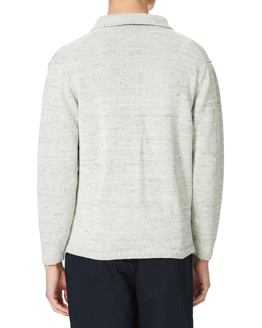 Herre | Gensere | Inis Meáin | Washed Linen Pub Jacket Papyrus