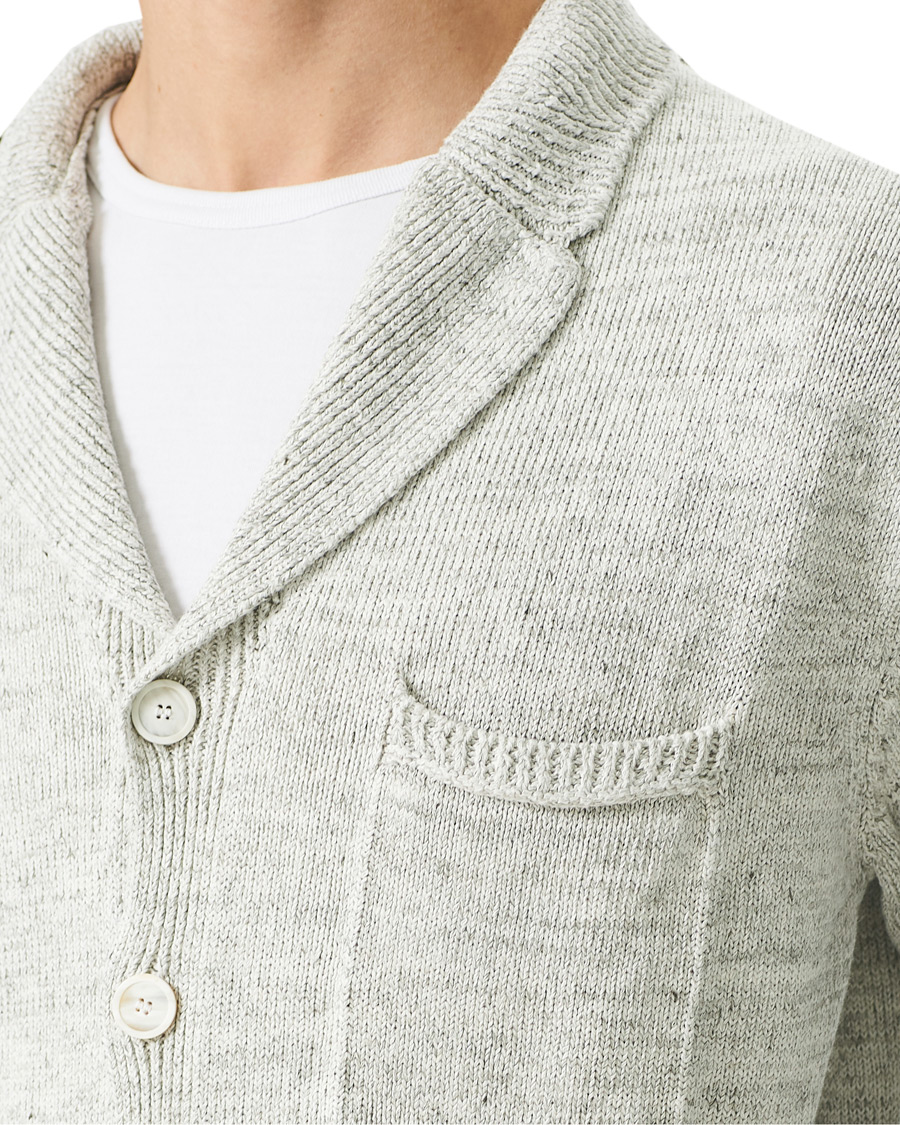 Herre | Gensere | Inis Meáin | Washed Linen Pub Jacket Papyrus