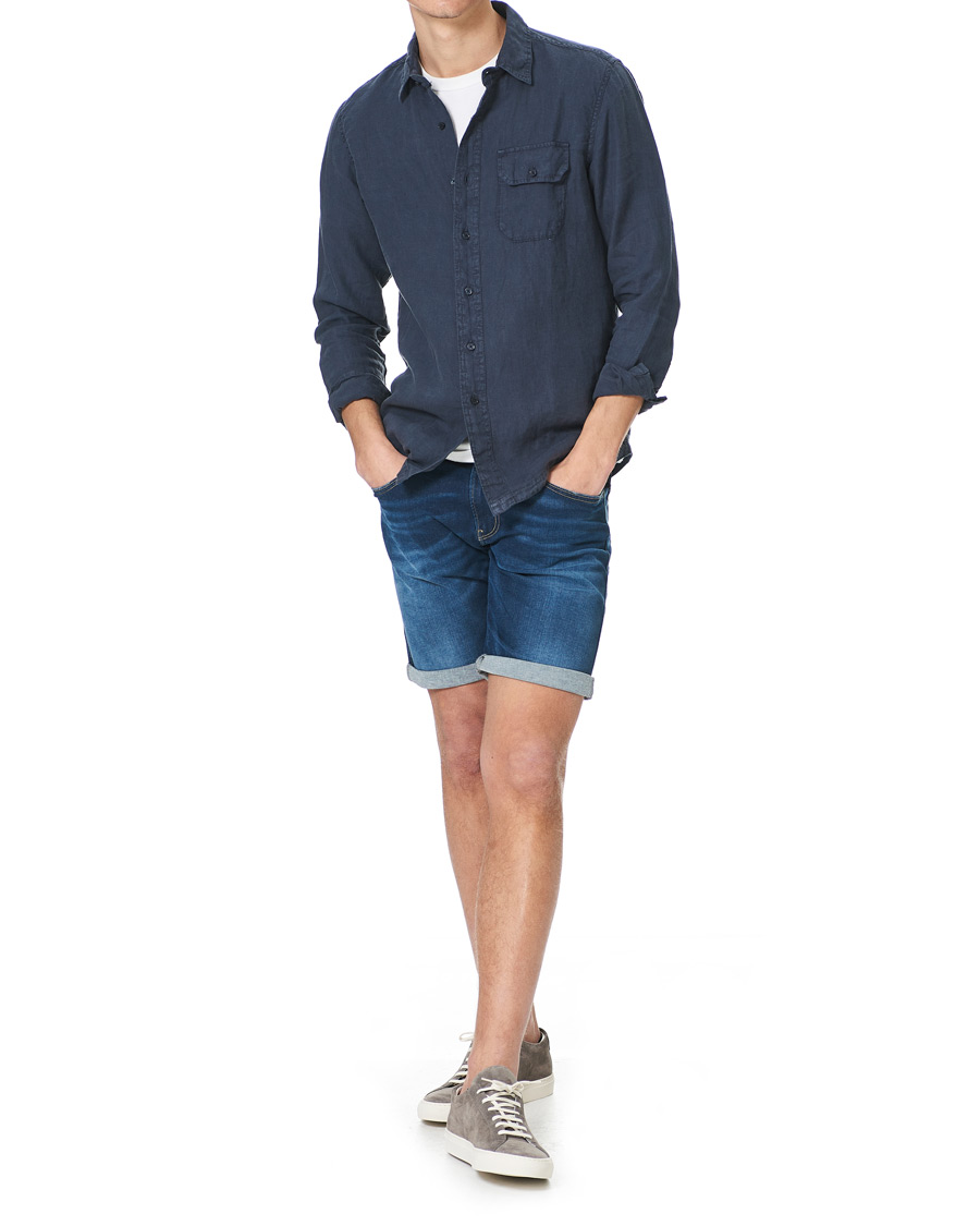 Herre | Shorts | Replay | Anbass Hyperflex Denim Shorts Dark Blue