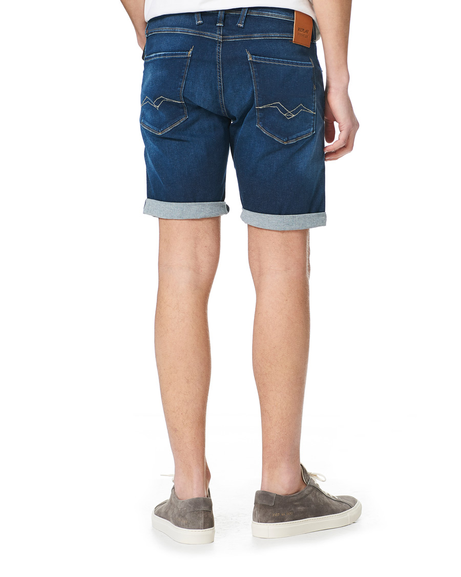 Herre | Shorts | Replay | Anbass Hyperflex Denim Shorts Dark Blue