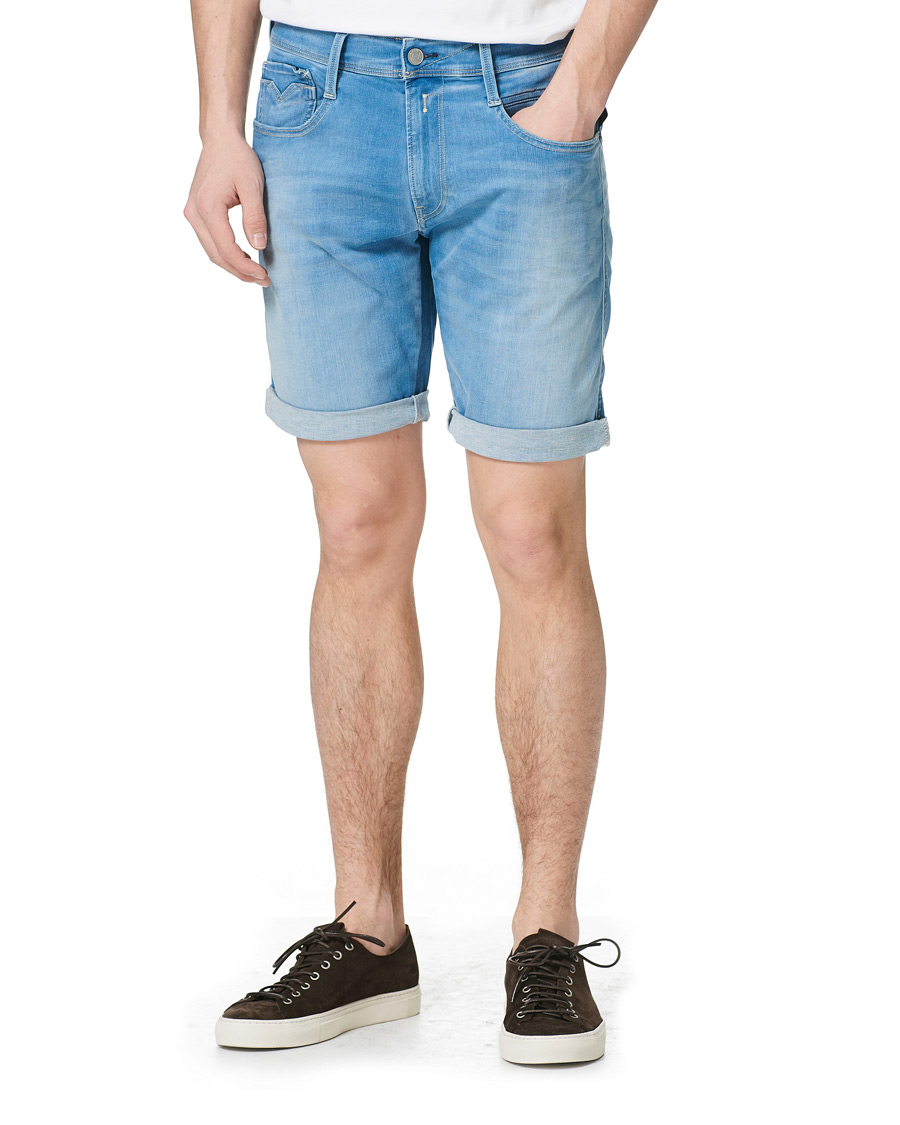 Herre | Shorts | Replay | Anbass Hyperflex Denim Shorts Light Blue