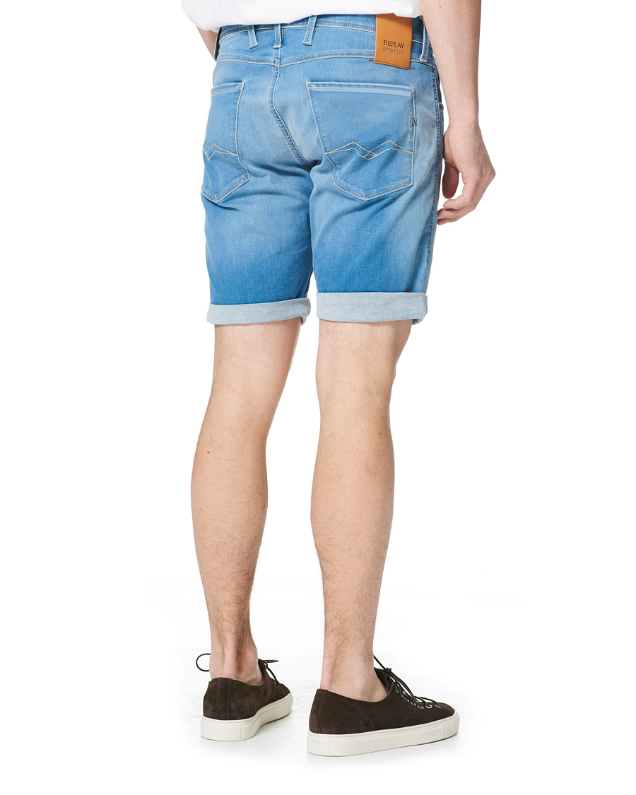 Herre | Shorts | Replay | Anbass Hyperflex Denim Shorts Light Blue