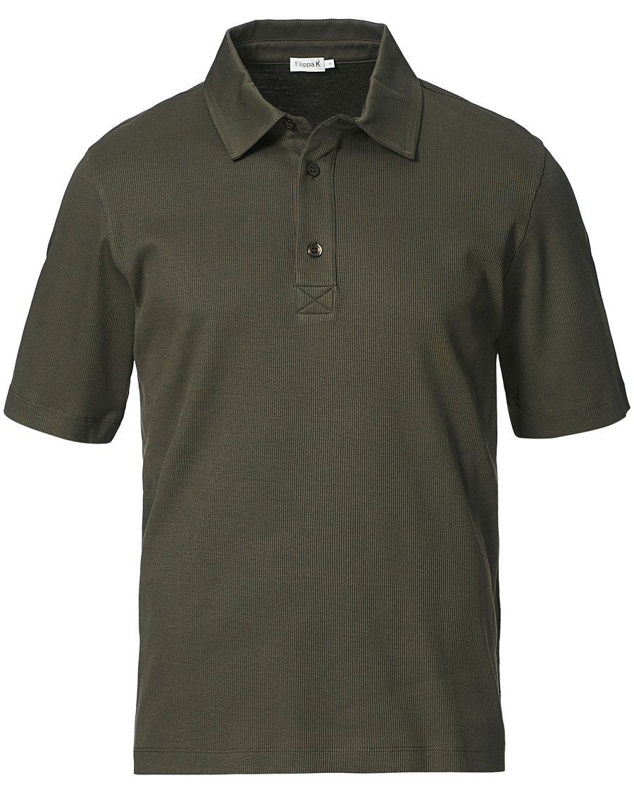 Herre | Pikéer | Filippa K | Rib Polo Tee Fadded Moss Green