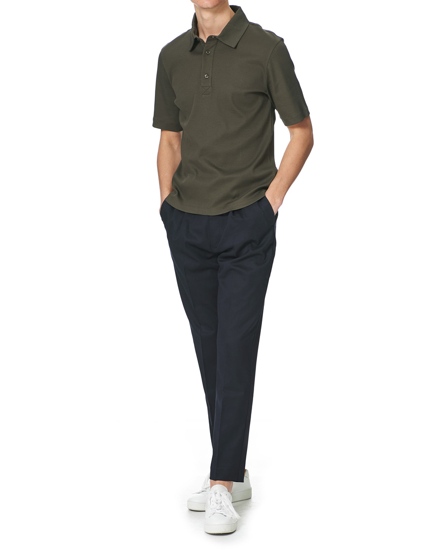Herre | Pikéer | Filippa K | Rib Polo Tee Fadded Moss Green