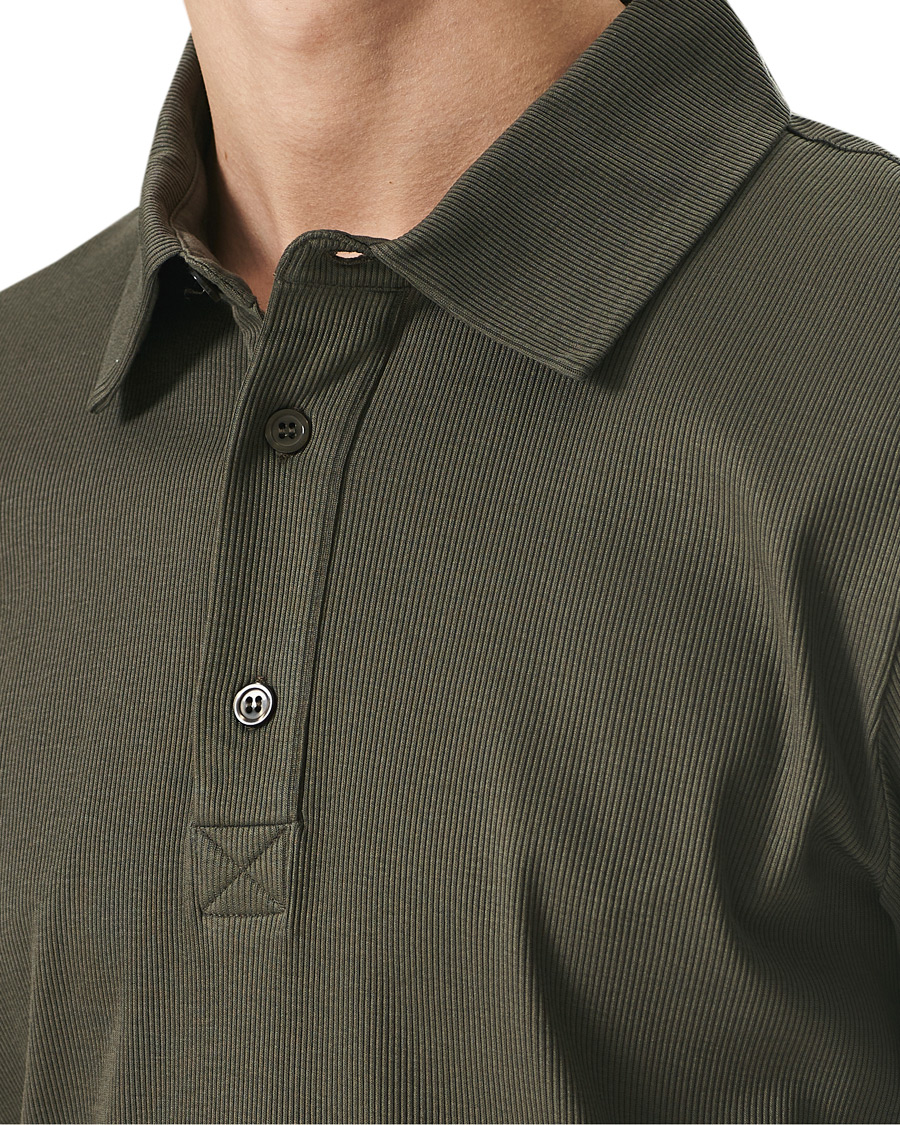 Herre | Pikéer | Filippa K | Rib Polo Tee Fadded Moss Green