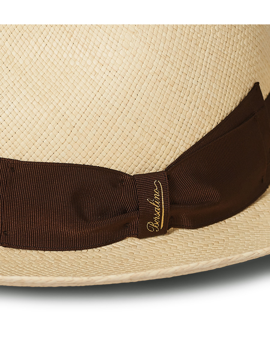 Herre | Borsalino Panama Quito With Large Brim Brown | Borsalino | Panama Quito With Large Brim Brown