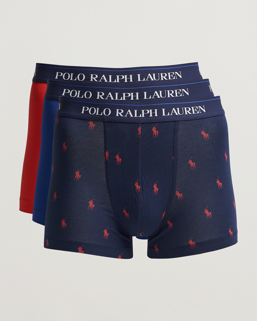 Herre | Undertøy | Polo Ralph Lauren | 3-Pack Trunk Blue/Navy/Red