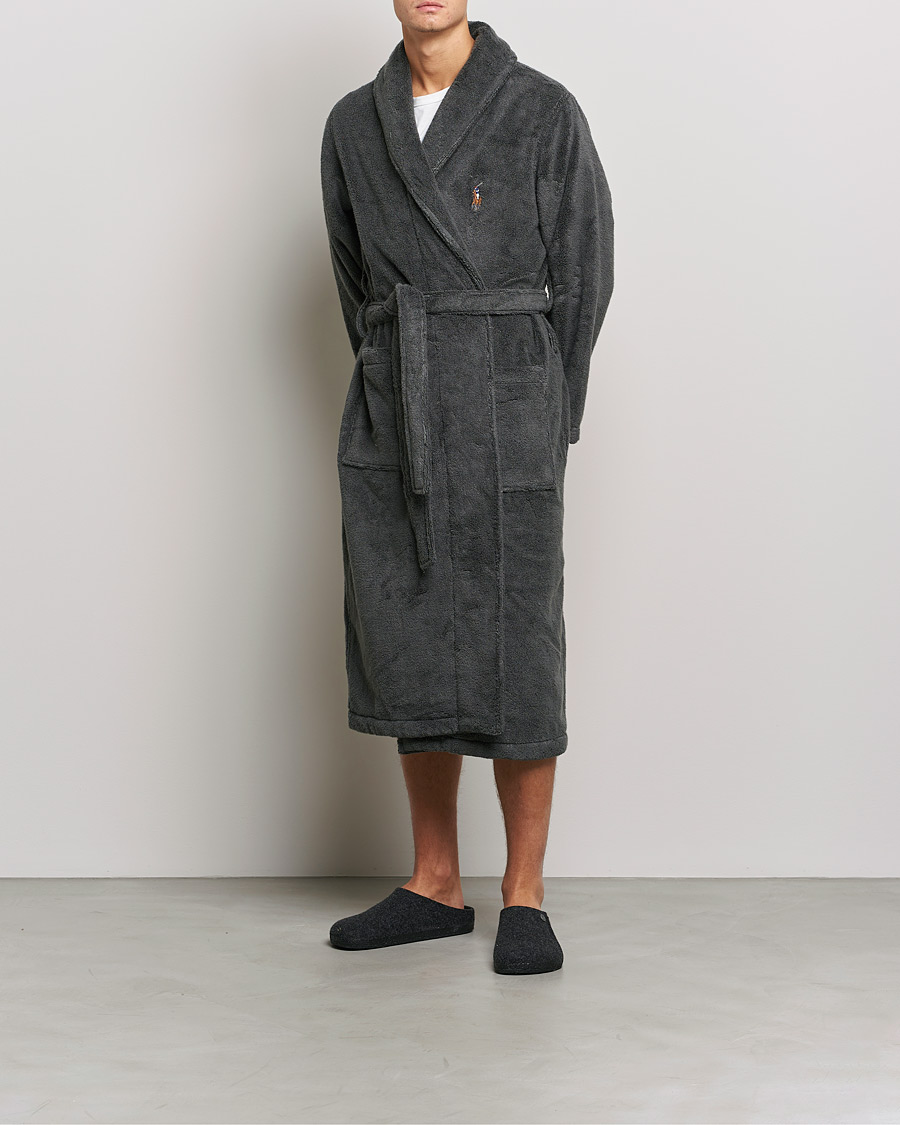 Herre | Pyjamaser og badekåper | Polo Ralph Lauren | Cotton Terry Robe Dark Slate