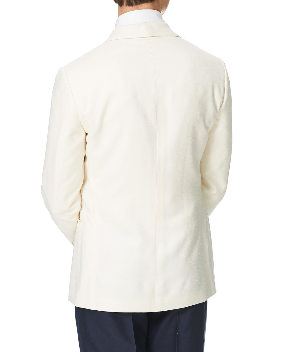Herre | Dressjakker | Ralph Lauren Purple Label | Double Breasted Mulberry Silk Blazer Cream