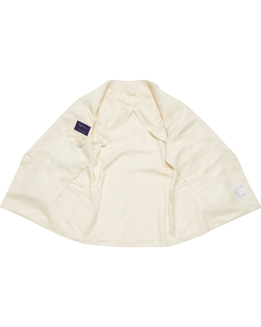 Herre | Dressjakker | Ralph Lauren Purple Label | Double Breasted Mulberry Silk Blazer Cream