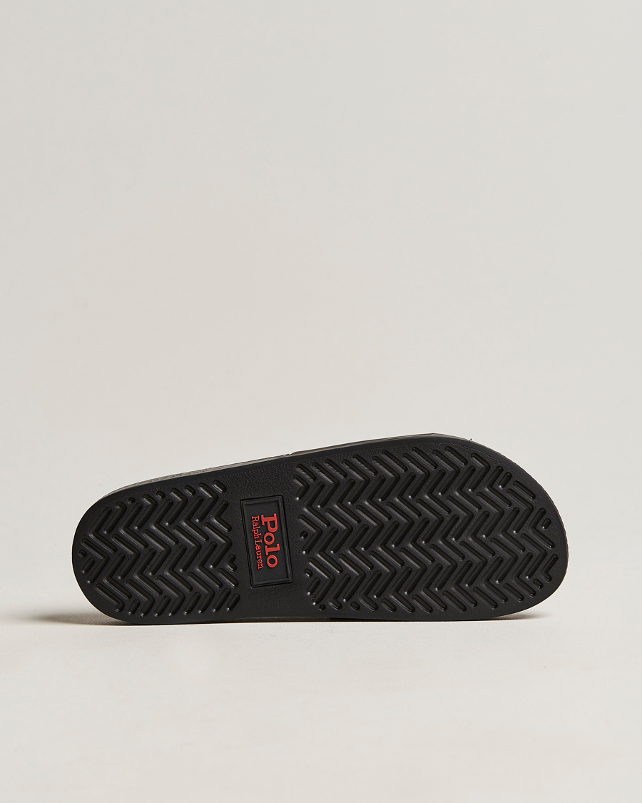 Herre | Polo Ralph Lauren Logo Slides Black | Polo Ralph Lauren | Logo Slides Black
