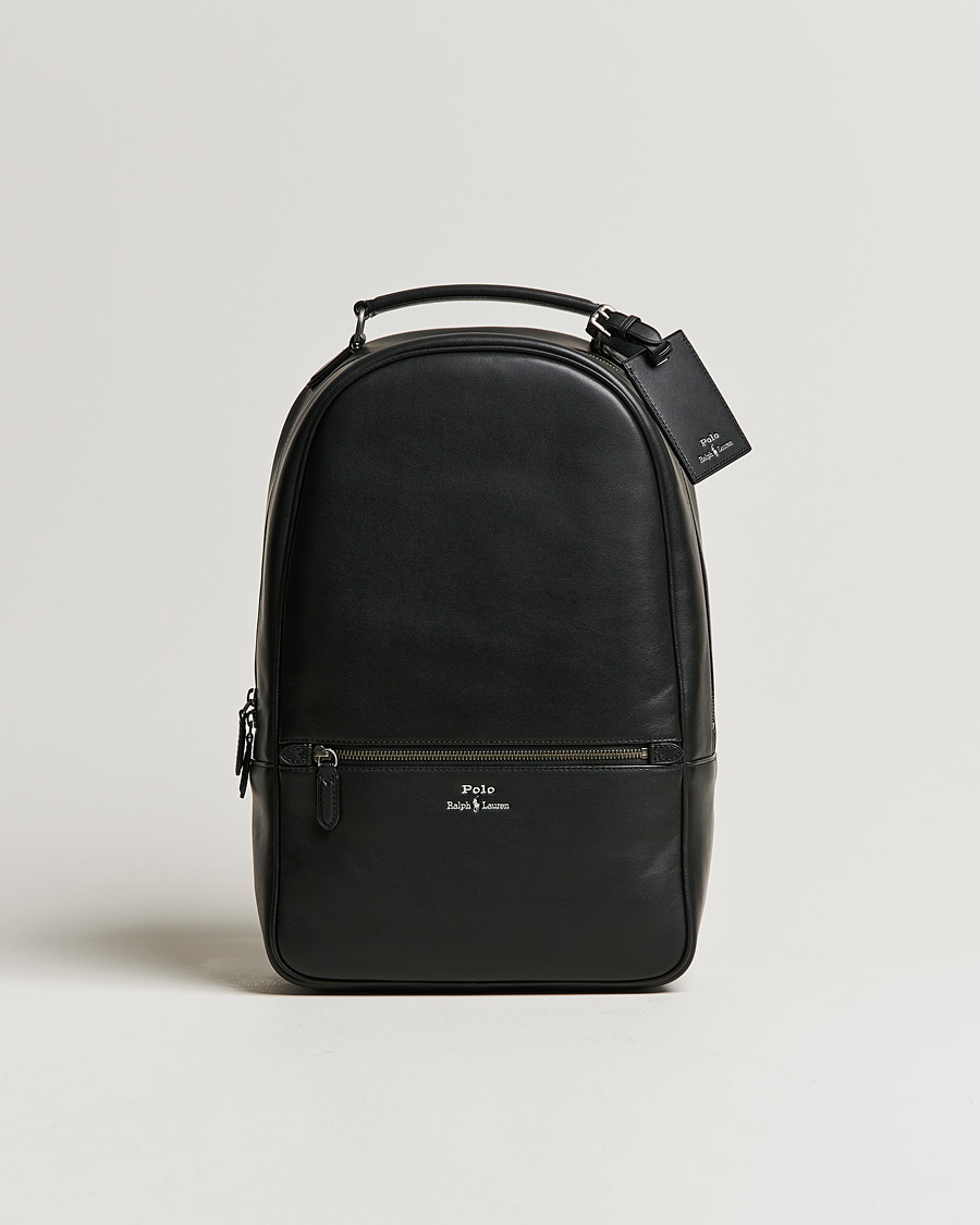 Herre | Vesker | Polo Ralph Lauren | Leather Backpack Black