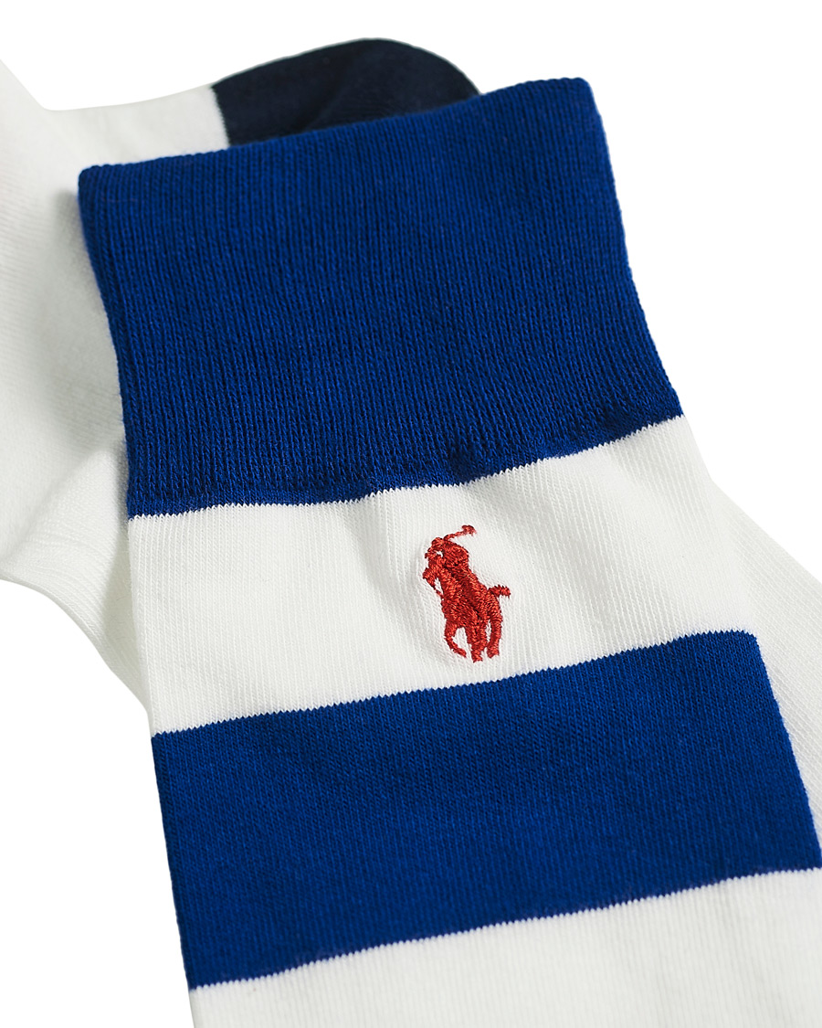 Herre | Undertøy | Polo Ralph Lauren | 2-Pack Bear Socks White/Blue