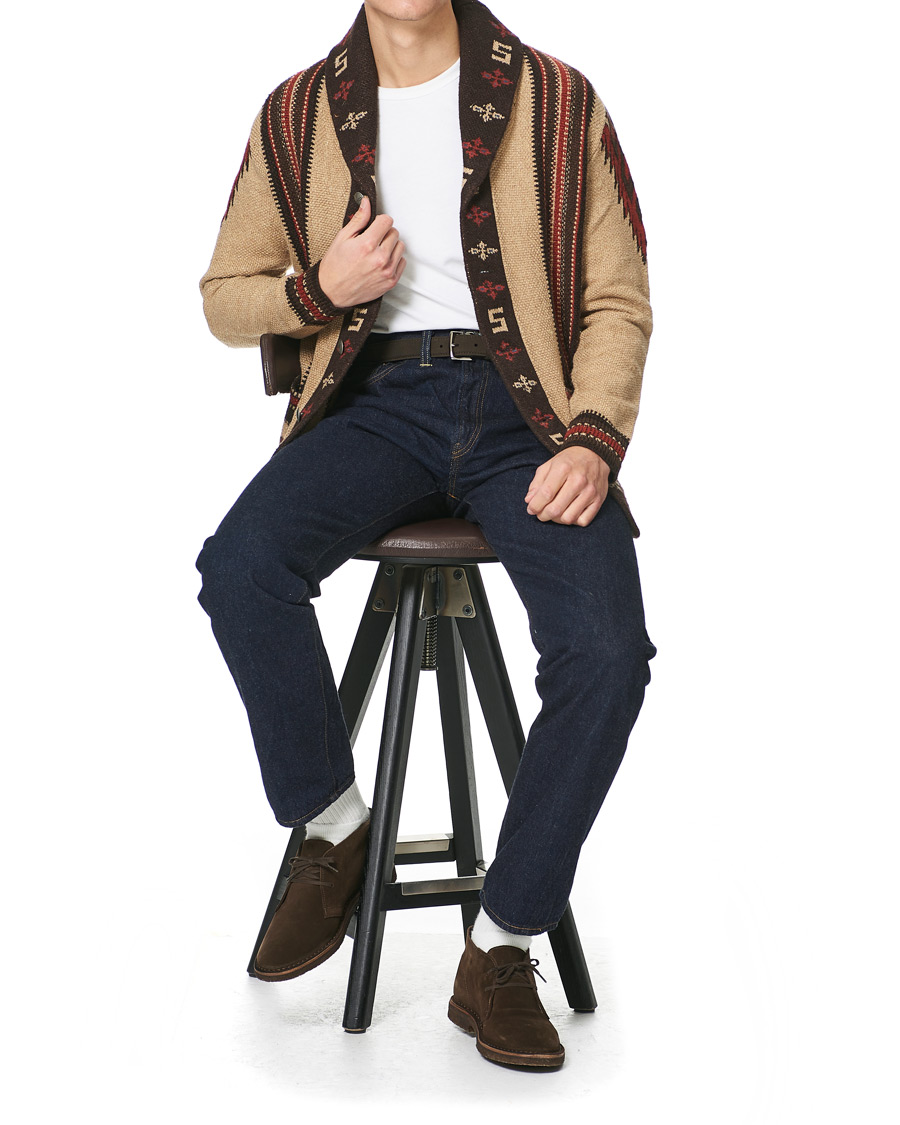 Herre | Gensere | RRL | Ranch Shawl Cardigan Tan/Brown